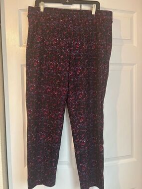 torrid Black Straight Leg Pants with Pink & Blue Speckle